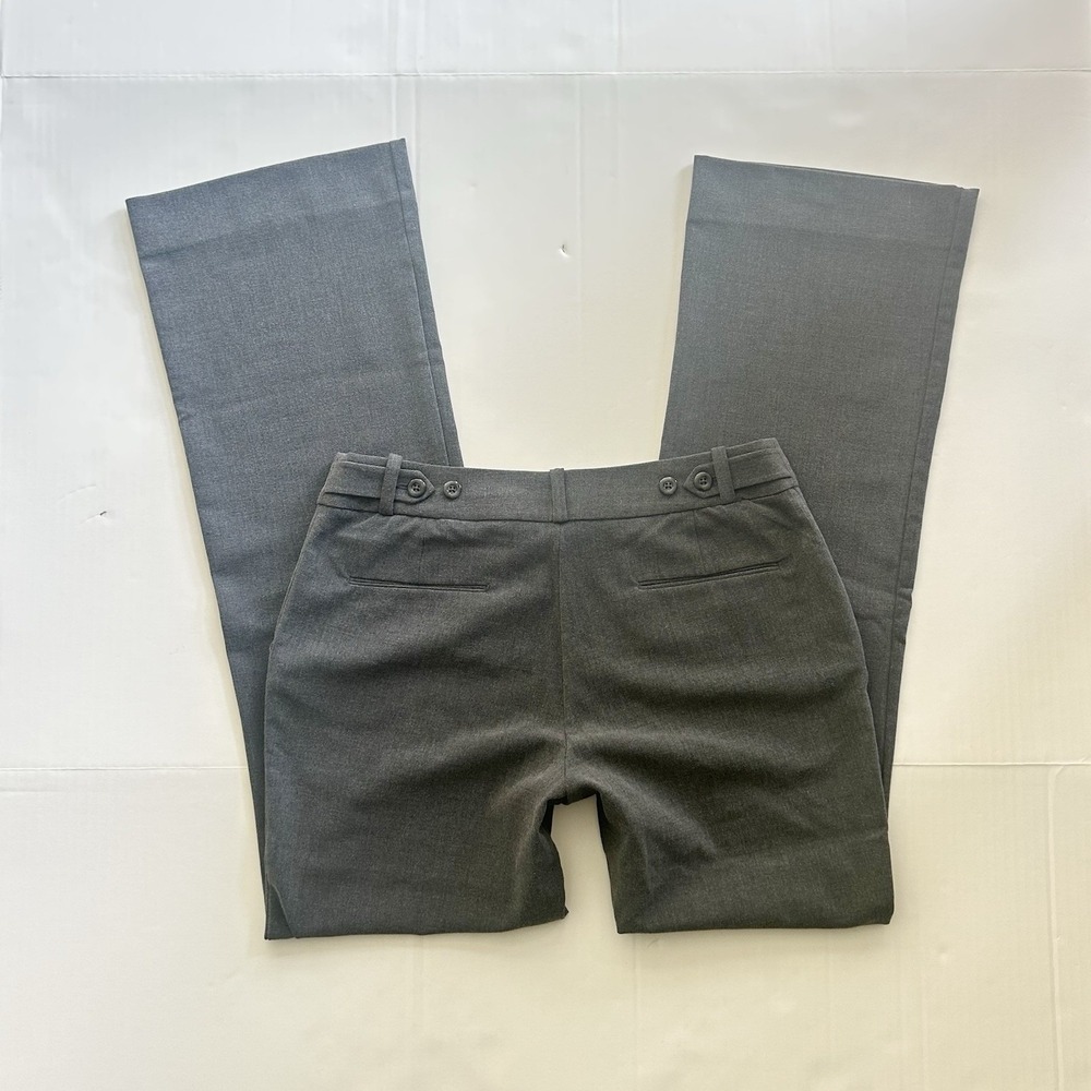 2000s Low Rise Bootcut Trousers Button Detail Office Siren Y2K Preppy Parisian